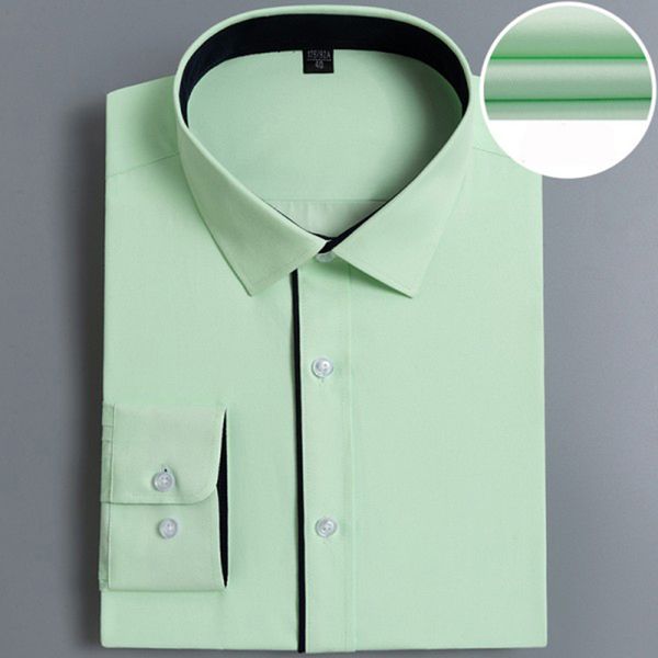 men dress shirt long sleeve slim brand male shirts designer solid mens clothing fit business shirts, White;black
men dress shirt long sleeve slim brand male shirts designer solid mens clothing fit business shirts, White;black