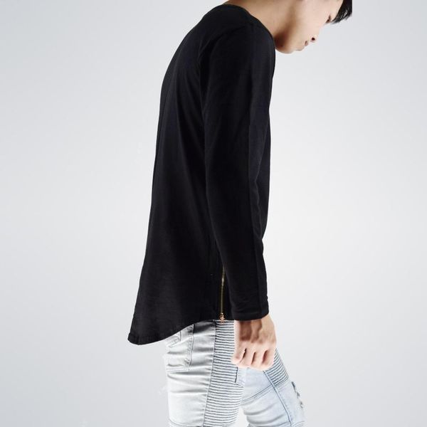 fashion street wear t shirt men extend swag side zip tshirt super longline long sleeve t shirts with curve hem and zip funny, White;black
fashion street wear t shirt men extend swag side zip tshirt super longline long sleeve t shirts with curve hem and zip funny, White;black