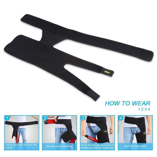 adjustable groin wrap support hamstring recovery support brace with stick strap fastener slip resistant ena88, Black
adjustable groin wrap support hamstring recovery support brace with stick strap fastener slip resistant ena88, Black