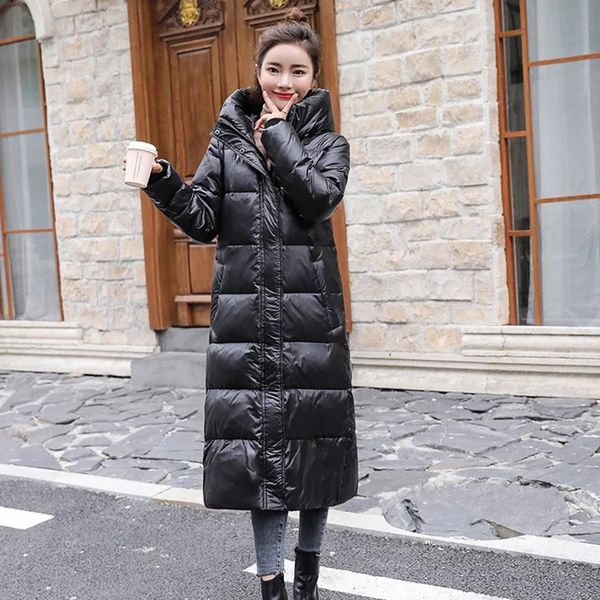 women's down coats women jackets 2019 new winter korean version of the slim thick coat female long section, Black
women's down coats women jackets 2019 new winter korean version of the slim thick coat female long section, Black