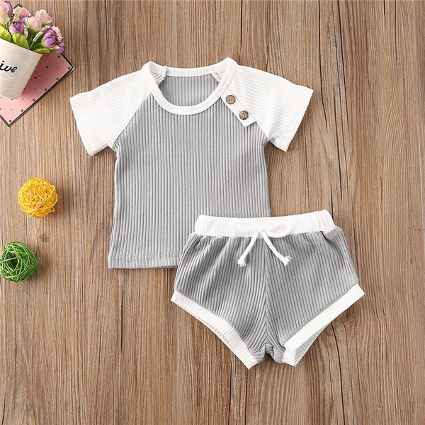 0-30m toddler baby girl boy clothes sets ribbed knitted cotton t-shirts + shorts outfits summer two-piece set tracksuits, White
0-30m toddler baby girl boy clothes sets ribbed knitted cotton t-shirts + shorts outfits summer two-piece set tracksuits, White