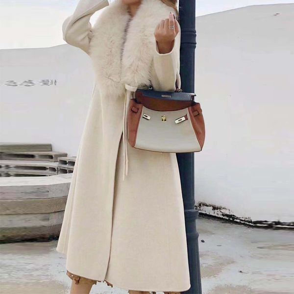 winter jacket women casual 2019 real fur coat natural fur collar 100% wool overcoat thick warm streetwear casual belt new, Black
winter jacket women casual 2019 real fur coat natural fur collar 100% wool overcoat thick warm streetwear casual belt new, Black