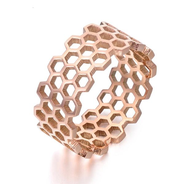 original design titanium steel hollow hexagonal geometric ring rose gold color trendy rings jewelry for women r17143, Golden;silver
original design titanium steel hollow hexagonal geometric ring rose gold color trendy rings jewelry for women r17143, Golden;silver