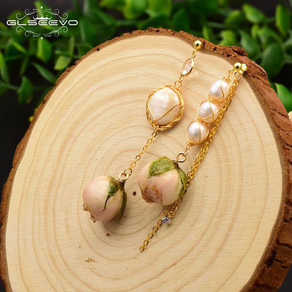 glseevo natural fresh water pearl handmade really flower drop earrings for women asymmetrical earrings custom jewellery ge0492 cx200624, Golden
glseevo natural fresh water pearl handmade really flower drop earrings for women asymmetrical earrings custom jewellery ge0492 cx200624, Golden