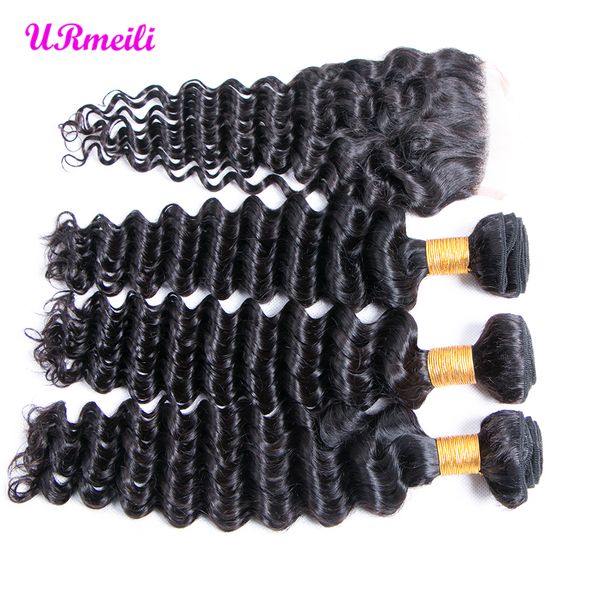 deep wave human hair 3 bundles with lace closure malaysian unprocessed virgin remy hair 30 inch bundles with closure human hair weave, Black;brown
deep wave human hair 3 bundles with lace closure malaysian unprocessed virgin remy hair 30 inch bundles with closure human hair weave, Black;brown