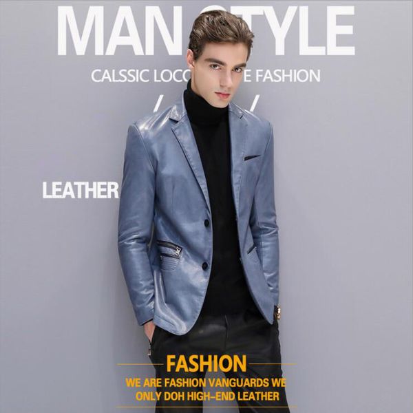 spring autumn european american style leather clothing men suede coat suits collar business leisure garment leather jacket man, Black
spring autumn european american style leather clothing men suede coat suits collar business leisure garment leather jacket man, Black