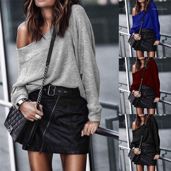 slash neck long sleeve womens fashion casual loose tees autumn winter womens designer tshirts sexy, White
slash neck long sleeve womens fashion casual loose tees autumn winter womens designer tshirts sexy, White
