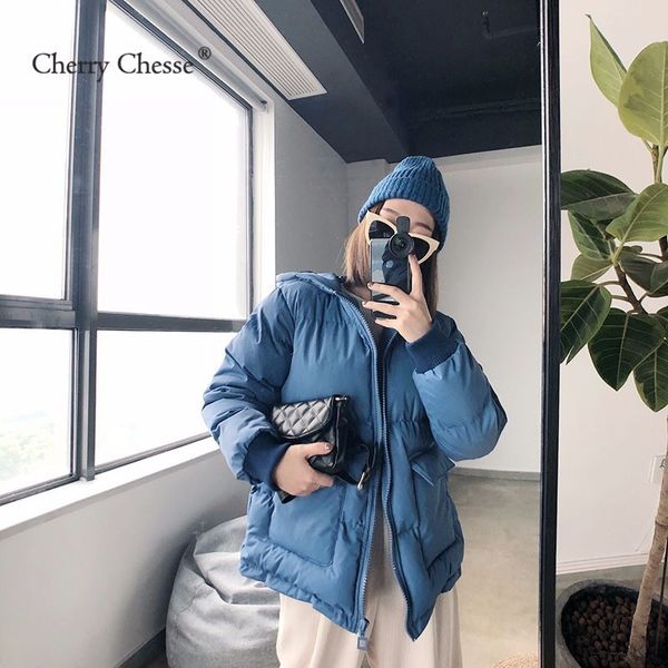 cherry chesse harajuku women winter parka zipper pocket hooded cotton paddd women warm fashion parka, Black
cherry chesse harajuku women winter parka zipper pocket hooded cotton paddd women warm fashion parka, Black