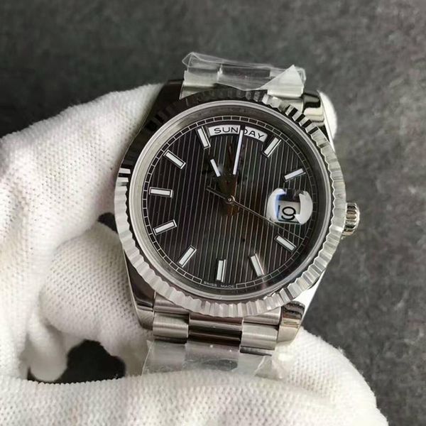 17 colors President Mens Watch Sweep Automatic Movement Mechanical Day Date silver Stainess Sapphire gray face Solid Clasp Men Watches
17 colors President Mens Watch Sweep Automatic Movement Mechanical Day Date silver Stainess Sapphire gray face Solid Clasp Men Watches