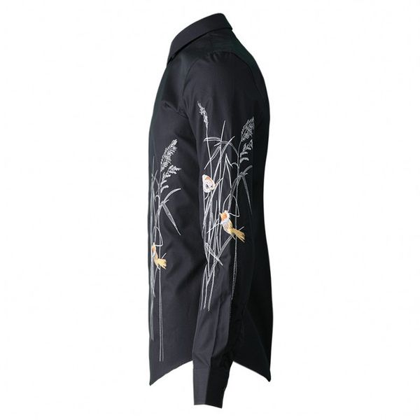 flower embroidery fashion men long sleeve black white casual slim spring summer dress formal shirt camisa masculina, White;black
flower embroidery fashion men long sleeve black white casual slim spring summer dress formal shirt camisa masculina, White;black