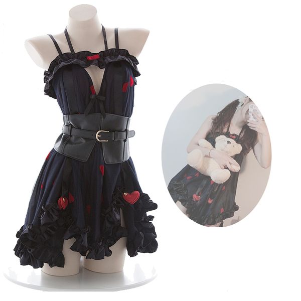 japanese kwaii lolita harajuku girl hearts falbala underwear sleepwear women lingerie private p set gift, Red;black
japanese kwaii lolita harajuku girl hearts falbala underwear sleepwear women lingerie private p set gift, Red;black