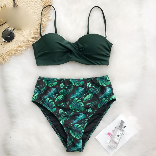 bikini high waist bikinis for women cupshe green print bikini set women neck push up high waisted two swimwear 2019 bathing suits, White;black
bikini high waist bikinis for women cupshe green print bikini set women neck push up high waisted two swimwear 2019 bathing suits, White;black