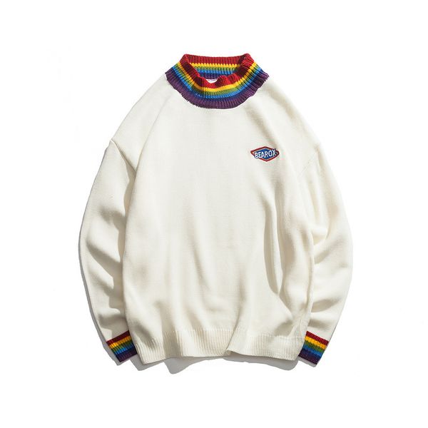 japanese style turtleneck knitted sweaters harajuku hip hop casual pullover sweater 2018 fashion male streetwear sueter hombre, White;black
japanese style turtleneck knitted sweaters harajuku hip hop casual pullover sweater 2018 fashion male streetwear sueter hombre, White;black