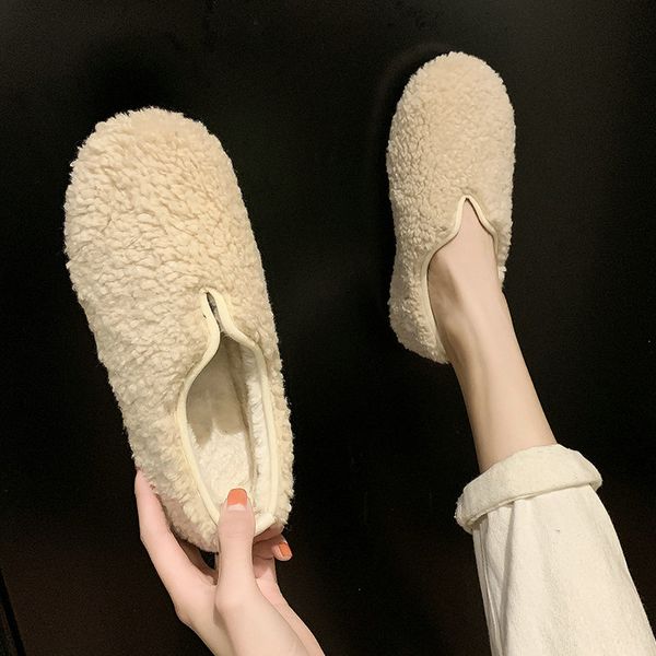 women's lamb fur slides winter chaussures femme pantuflas furry wool loafers for outdoor woman shoes womens moccasin slippers, Black
women's lamb fur slides winter chaussures femme pantuflas furry wool loafers for outdoor woman shoes womens moccasin slippers, Black