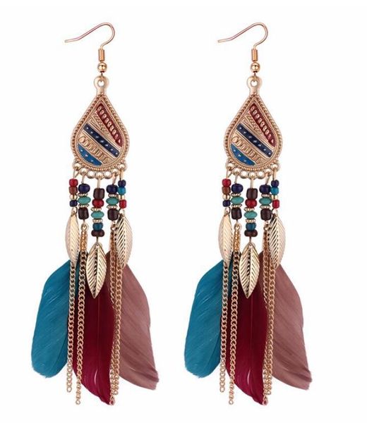 wholesale- personality ethnic retro style earring fashion temperament water drop feather chain tassel long ear pendant jewelry, Silver
wholesale- personality ethnic retro style earring fashion temperament water drop feather chain tassel long ear pendant jewelry, Silver