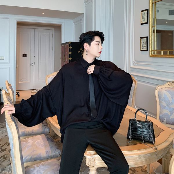 male women streetwear hip hop party stage show dress shirt men vintage oversize loose long sleeve tie casual black white shirts, White;black
male women streetwear hip hop party stage show dress shirt men vintage oversize loose long sleeve tie casual black white shirts, White;black