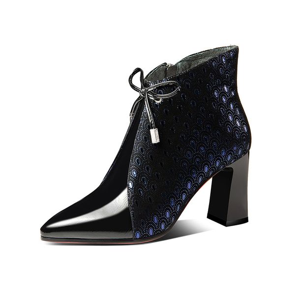 spring autumn ankle boots for women high-heeled leather thick and pointed color fight plus size plus velvet winter woman shoes, Black
spring autumn ankle boots for women high-heeled leather thick and pointed color fight plus size plus velvet winter woman shoes, Black