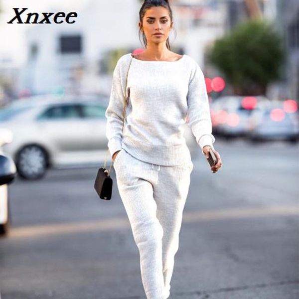 xnxee new fashion women's autumn winter knitted suit o neck sweater women two-piece set knit xnxee, White
xnxee new fashion women's autumn winter knitted suit o neck sweater women two-piece set knit xnxee, White