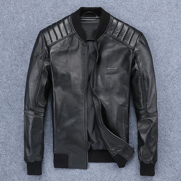 2019 men black embroidery genuine leather coats 3xl motorcycle jacket real thick sheepskin slim fit
2019 men black embroidery genuine leather coats 3xl motorcycle jacket real thick sheepskin slim fit
