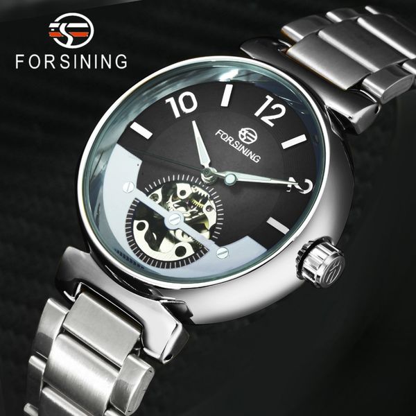 forsining royal men automatic mechanical wrist watch stainless steel strap skeleton business gentleman watches, Slivery;brown
forsining royal men automatic mechanical wrist watch stainless steel strap skeleton business gentleman watches, Slivery;brown