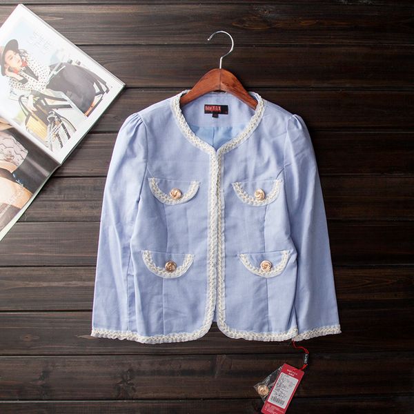2019 new summer solid color blue cardigan 3/4 sleeve elegant rose female jacket office lady office wear open stitch n38, Tan;black
2019 new summer solid color blue cardigan 3/4 sleeve elegant rose female jacket office lady office wear open stitch n38, Tan;black