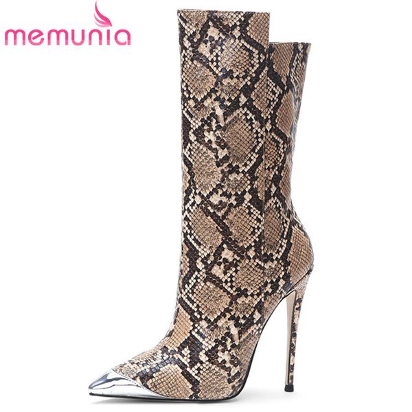 memunia 2020 new fashion ankle boots women snake metal toe autumn winter boots thin high heels party wedding shoes woman, Black
memunia 2020 new fashion ankle boots women snake metal toe autumn winter boots thin high heels party wedding shoes woman, Black