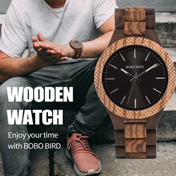 bobo bird wood watch men bayan kol saati quartz mens watches with luminous hands in wooden gifts box wd30-1 ly191216, Slivery;brown
bobo bird wood watch men bayan kol saati quartz mens watches with luminous hands in wooden gifts box wd30-1 ly191216, Slivery;brown