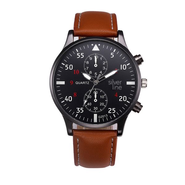 sale retro design leather band watches men brand relogio masculino 2019 new mens sports clock analog quartz wrist watches, Slivery;brown
sale retro design leather band watches men brand relogio masculino 2019 new mens sports clock analog quartz wrist watches, Slivery;brown