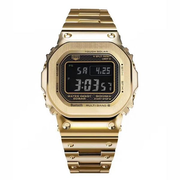 luxury mens led sport watches gmw-b5000 series brand fashion gold waterproof electronic digital watch for men gift, Slivery;brown
luxury mens led sport watches gmw-b5000 series brand fashion gold waterproof electronic digital watch for men gift, Slivery;brown