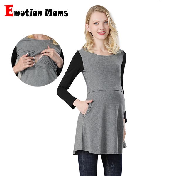 emotion moms nursing breastfeeding cotton spring long maternity clothes for pregnant women maternity t-shirt, White
emotion moms nursing breastfeeding cotton spring long maternity clothes for pregnant women maternity t-shirt, White