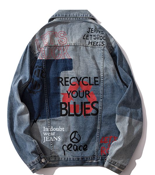 autumn new hip hop mens letter paint jeans jackets jaqueta masculino irregular contrast color stitching denim jacket coats male, Black;brown
autumn new hip hop mens letter paint jeans jackets jaqueta masculino irregular contrast color stitching denim jacket coats male, Black;brown