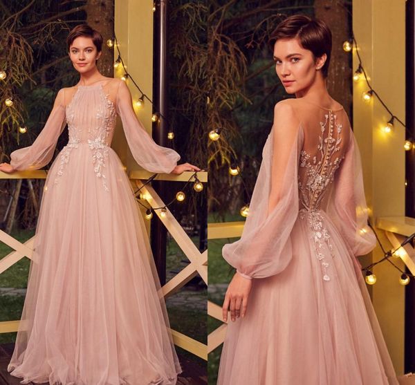 blush pink evening dresses scoop neck appliqued beaded prom dress long sleeves ruffle sweep train custom made formal party gown, Black
blush pink evening dresses scoop neck appliqued beaded prom dress long sleeves ruffle sweep train custom made formal party gown, Black