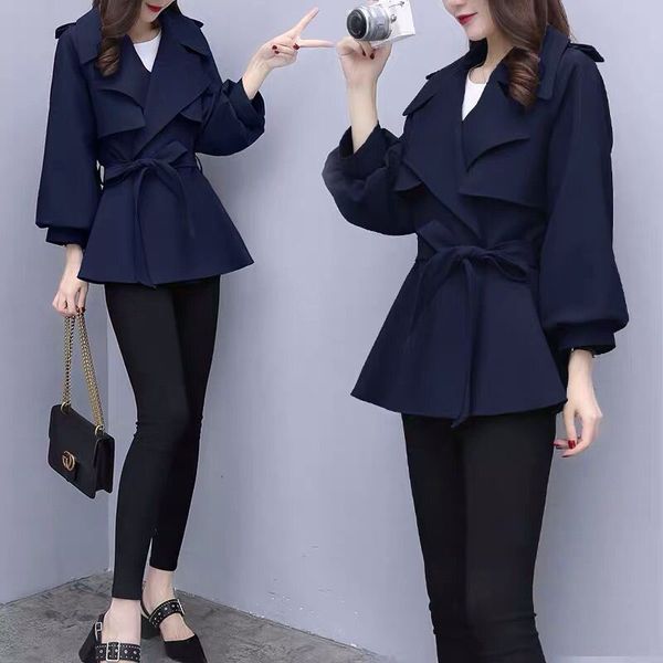 2020 women short trench coat casual slim safari clothes fashion stand collar drawstring female trench coat, Tan;black
2020 women short trench coat casual slim safari clothes fashion stand collar drawstring female trench coat, Tan;black