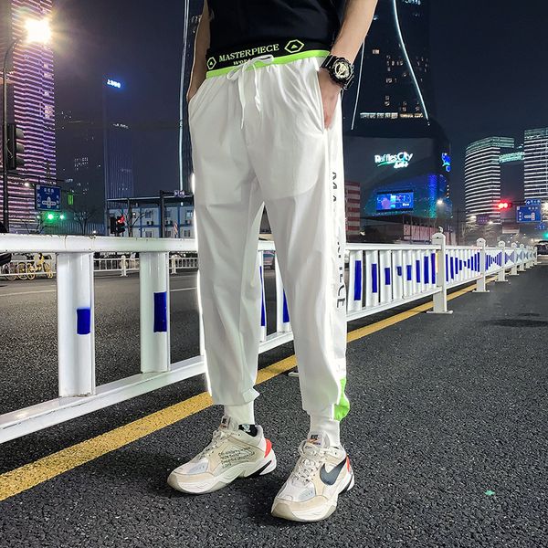 2020 summer men's new sports trousers japanese printing youth fashion wild city reflective jogging breathable simple trend pants, Black
2020 summer men's new sports trousers japanese printing youth fashion wild city reflective jogging breathable simple trend pants, Black