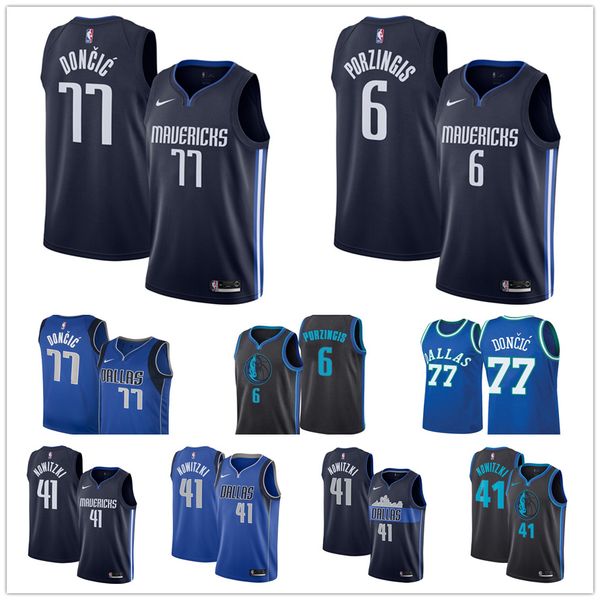 men's dallass luka 77 doncic mavericks jersey dirk 41 nowitzki kristaps 6 porzingis 100% stitched basketball jerseys, Black;blue 
men's dallass luka 77 doncic mavericks jersey dirk 41 nowitzki kristaps 6 porzingis 100% stitched basketball jerseys, Black;blue