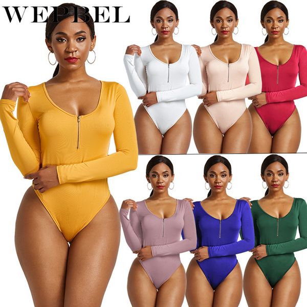 wepbel womens skinny bodysuit jumpsuit stretchy leotard o neck long sleeve solid color overalls, Black;white
wepbel womens skinny bodysuit jumpsuit stretchy leotard o neck long sleeve solid color overalls, Black;white