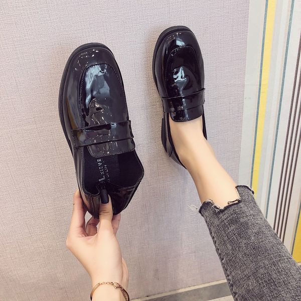all-match retro woman shoes 2020 fashion women's slip-on british style casual female sneakers oxfords round toe flats modis, Black
all-match retro woman shoes 2020 fashion women's slip-on british style casual female sneakers oxfords round toe flats modis, Black