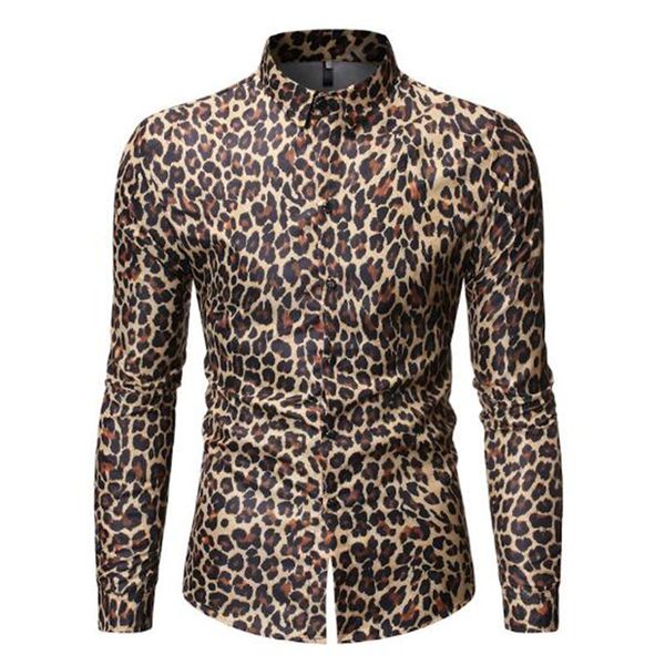men's casual shirts mens trend nightclub leopard print shirt long sleeve male social party chemise homme dress, White;black
men's casual shirts mens trend nightclub leopard print shirt long sleeve male social party chemise homme dress, White;black