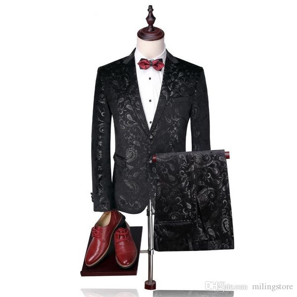 мужской костюм роскошный смокинг свадебные костюмы для мужчин slim fit бархатный смокинг мода печатный цветочный костюм (куртка +брюки, White;black
мужской костюм роскошный смокинг свадебные костюмы для мужчин slim fit бархатный смокинг мода печатный цветочный костюм (куртка +брюки, White;black