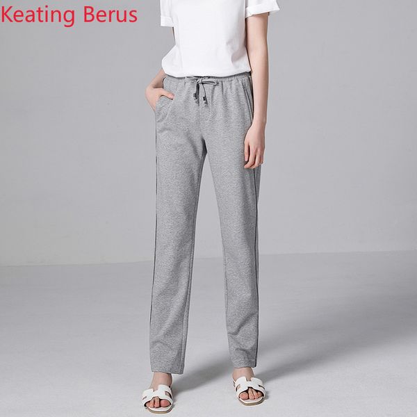 2019 women's cotton summer pants loose plus size casual strap simple gray sports pants outdoor sports cotton joggers 1168, Black;white
2019 women's cotton summer pants loose plus size casual strap simple gray sports pants outdoor sports cotton joggers 1168, Black;white