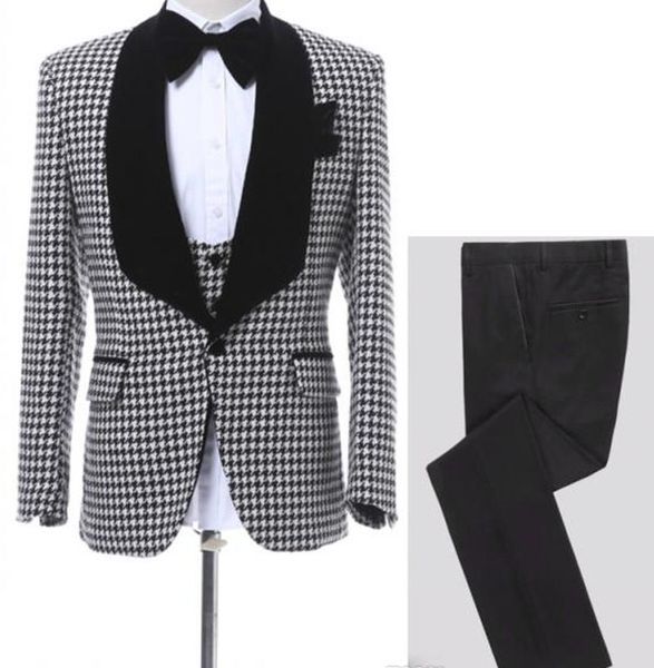 2020 houndstoot men suit slim fit blazer 3 pcs (jacket+pant+vest+tie) groom tuxedos groomsmen wear wedding blazer suits for men, White;black
2020 houndstoot men suit slim fit blazer 3 pcs (jacket+pant+vest+tie) groom tuxedos groomsmen wear wedding blazer suits for men, White;black