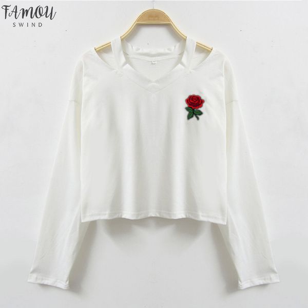2020 female v neck t shirts summer long sleeve t shirt women harajuku rose printed t shirt casual tee polyester women, White
2020 female v neck t shirts summer long sleeve t shirt women harajuku rose printed t shirt casual tee polyester women, White