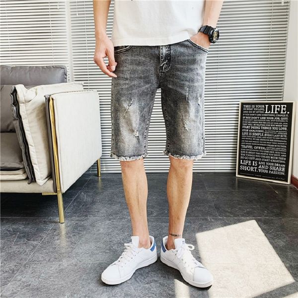 summer black short jeans men streetwear casual regular straight stretch denim shorts, Blue
summer black short jeans men streetwear casual regular straight stretch denim shorts, Blue