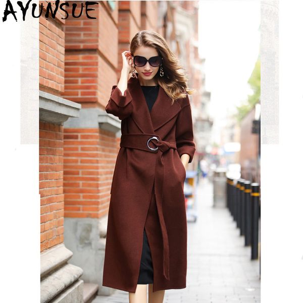 ayunsue 100% wool coat female jacket 2019 winter jacket women double side woolen coats korean long jackets chaqueta mujer my3980, Black
ayunsue 100% wool coat female jacket 2019 winter jacket women double side woolen coats korean long jackets chaqueta mujer my3980, Black