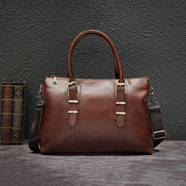 factory wholesale men bag belt decoration mens shoulder handbag retro contrast leather business briefcase multifunctional crazy horse handba
factory wholesale men bag belt decoration mens shoulder handbag retro contrast leather business briefcase multifunctional crazy horse handba