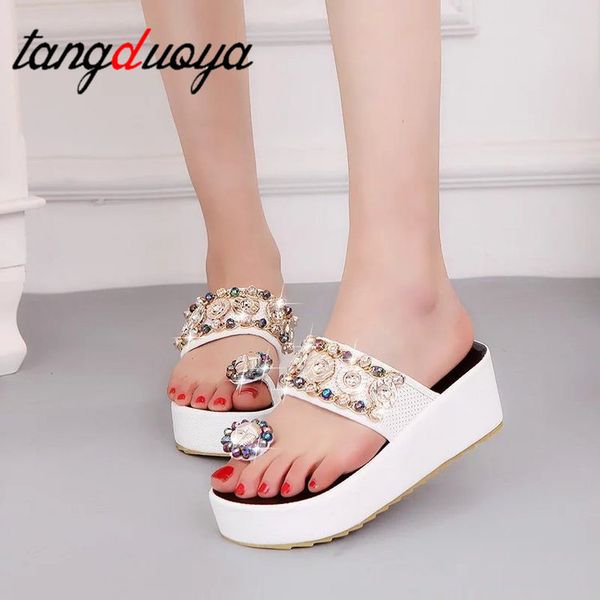 summer women wedges platform slippers slides fashion crystals sandals rhinestones beach flip flops black white wedge slippers
summer women wedges platform slippers slides fashion crystals sandals rhinestones beach flip flops black white wedge slippers