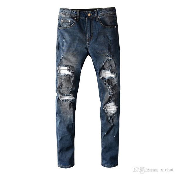 mens ripped slim fit blue jeans fashion designer distressed skinny motorcycle biker hole beggar hip hop denim pants 621
mens ripped slim fit blue jeans fashion designer distressed skinny motorcycle biker hole beggar hip hop denim pants 621