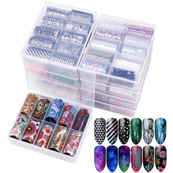 set of 10pcs starry sky nail foil (10 colors) holographic paper decals nail art transfer sticker 4*120cm tools, Black
set of 10pcs starry sky nail foil (10 colors) holographic paper decals nail art transfer sticker 4*120cm tools, Black