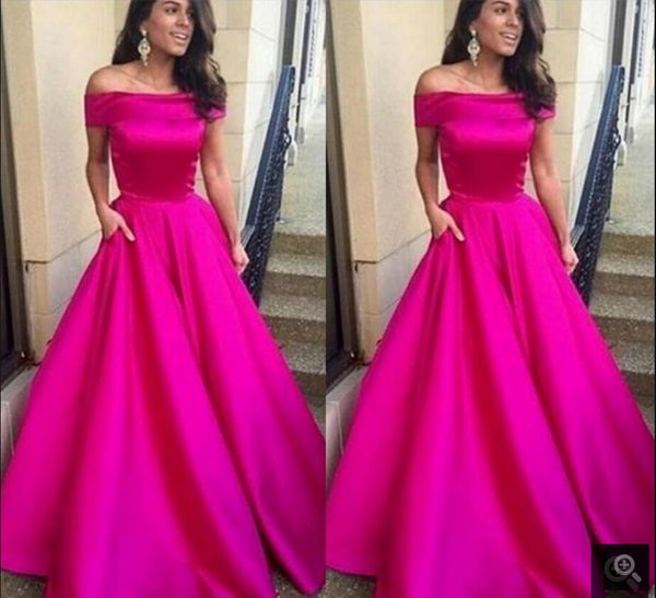 off the shoulder boat neckline fuchsia short sleeves prom dress formal gowns special occasion long evening party prom dresses 2019, Black
off the shoulder boat neckline fuchsia short sleeves prom dress formal gowns special occasion long evening party prom dresses 2019, Black