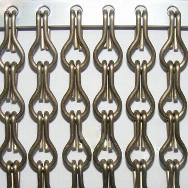 decorative chain fly screen curtain,aluminum chain curtains screen